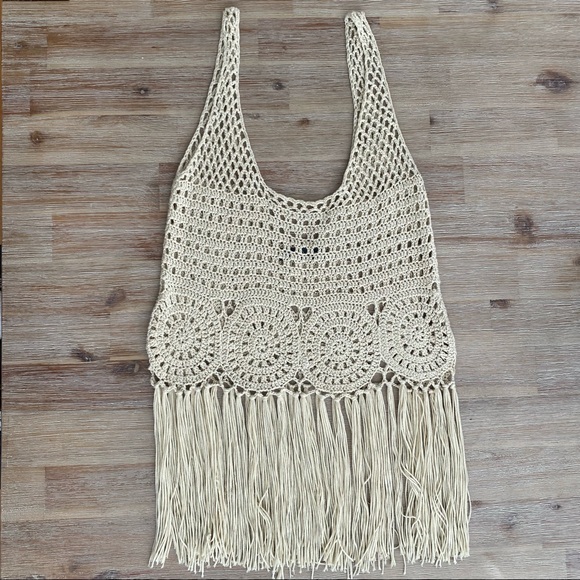Tops - Crochet & Fringe tank